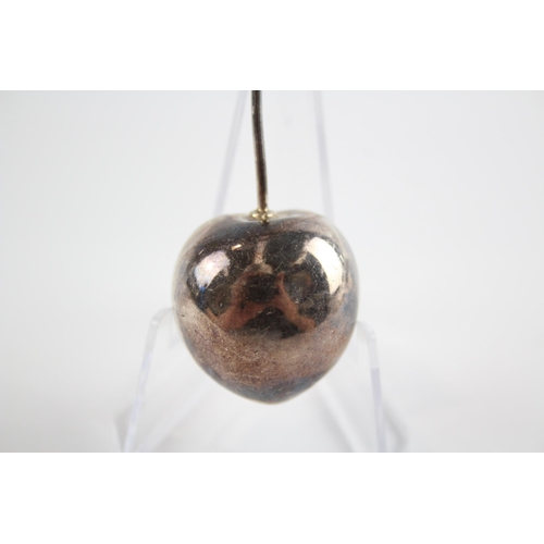 376 - Stamped .925 Sterling Silver Novelty Cherry Ornament (9g)