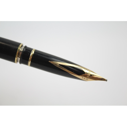 465 - Vintage SHEAFFER Targa Black FOUNTAIN PEN w/ 14ct Gold Nib WRITING