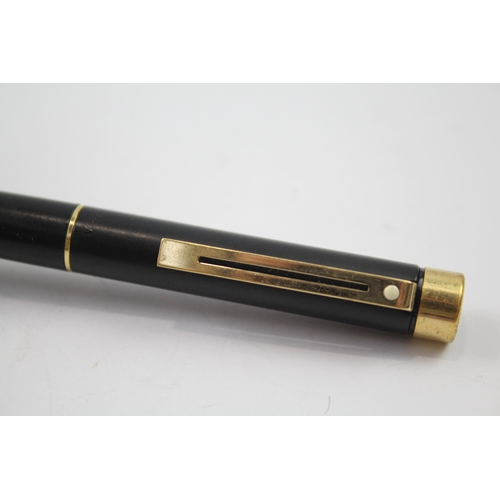 465 - Vintage SHEAFFER Targa Black FOUNTAIN PEN w/ 14ct Gold Nib WRITING