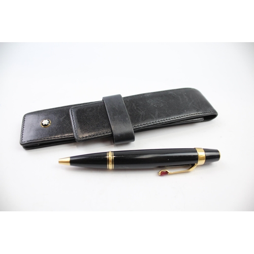 472 - MONTBLANC Boheme Black Cased Ballpoint Pen / Biro w/ Gold Plate Banding