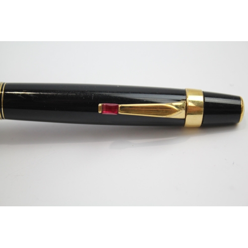 472 - MONTBLANC Boheme Black Cased Ballpoint Pen / Biro w/ Gold Plate Banding