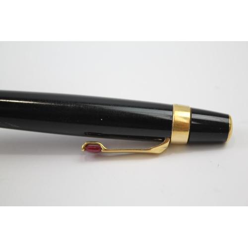 472 - MONTBLANC Boheme Black Cased Ballpoint Pen / Biro w/ Gold Plate Banding