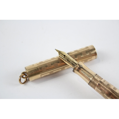 474 - Vintage WAHL Eversharp Gold Plated Fountain Pen w/ 14ct Gold Nib WRITING