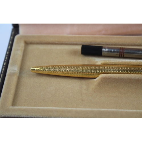 476 - DUNHILL Gold Plated Ballpoint Pen / Biro In Original Box