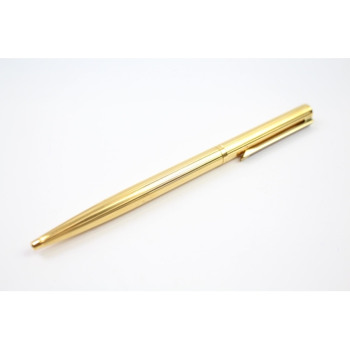 477 - DUNHILL Gold Plated Ballpoint Pen / Biro In Original Box