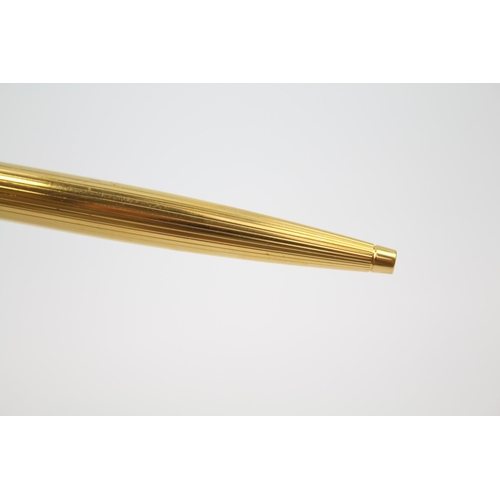 477 - DUNHILL Gold Plated Ballpoint Pen / Biro In Original Box