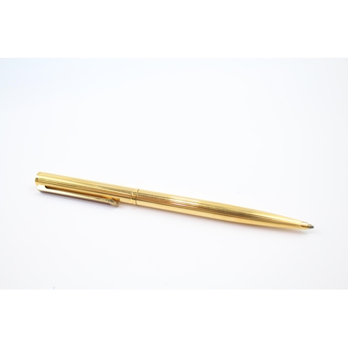 477 - DUNHILL Gold Plated Ballpoint Pen / Biro In Original Box