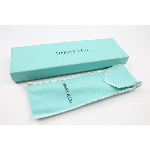 485 - TIFFANY & CO. Chrome & Gold Plate Ballpoint Pen / Biro In Original Box