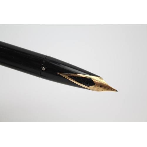 496 - Vintage SHEAFFER PFM Pen For Men Black FOUNTAIN PEN w/ 14ct Gold Nib Etc