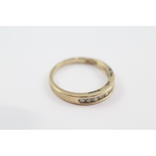 127 - 9ct gold diamond half eternity ring (2.1g) Size  N