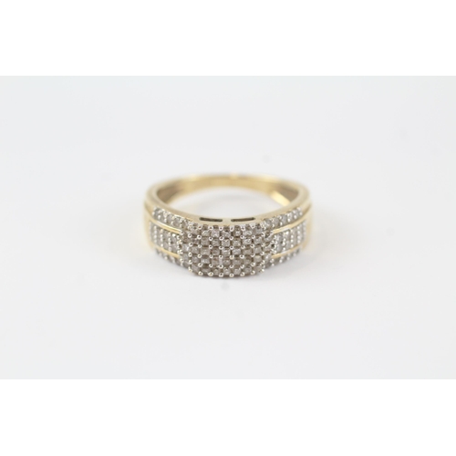 178 - 9ct gold diamond eternity ring (3.5g) Size  N 1/2