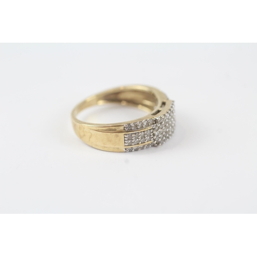 178 - 9ct gold diamond eternity ring (3.5g) Size  N 1/2