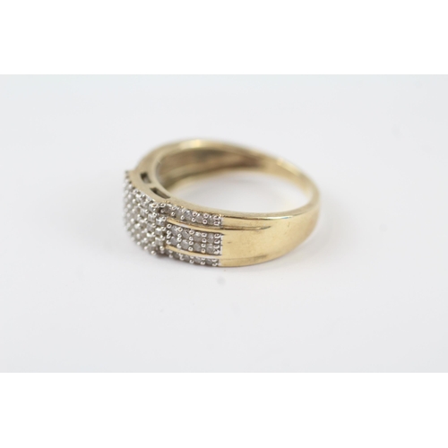 178 - 9ct gold diamond eternity ring (3.5g) Size  N 1/2