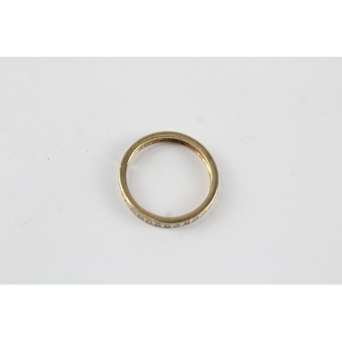 59 - 18ct gold vintage diamond eternity ring (1.5g) Size  M