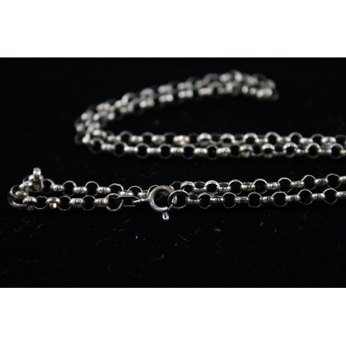 208 - A collection of silver chain necklaces including curb link (87g)