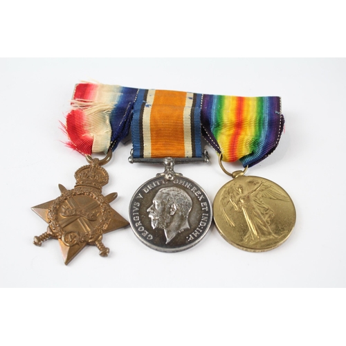 305 - Mounted WW.1 1914-15 Star Trio Named. 2629 Pte. Spts. E.H. Stribbling R. Fus.