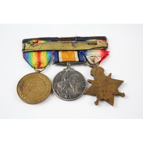 306 - Mounted WW.1 1914-15 Star Trio Named. J. 1791 A.G. Winter A.B.R.N / L.S.R.N