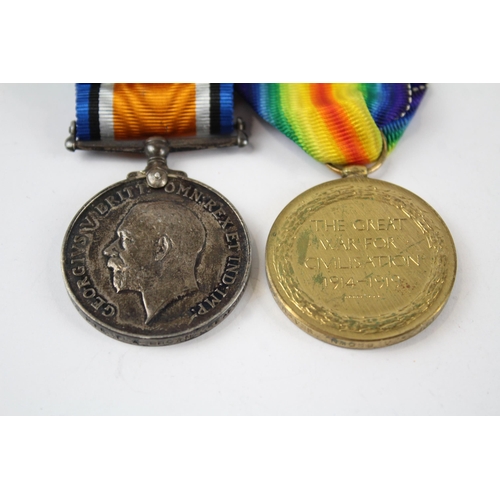 307 - WW.1 Medal Pair & Original Ribbons Named. 266880 Pte. T.A. Brown. Seaforth