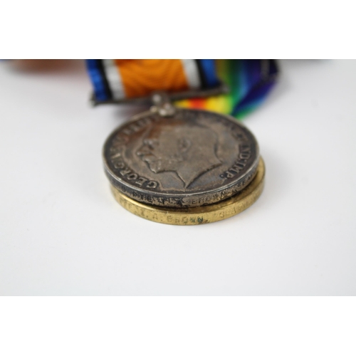 307 - WW.1 Medal Pair & Original Ribbons Named. 266880 Pte. T.A. Brown. Seaforth