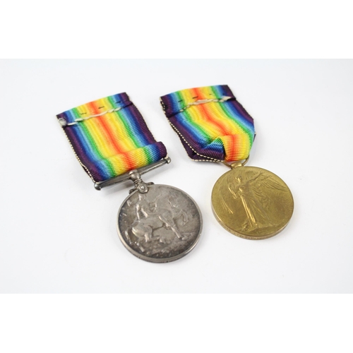 312 - WW.1 Medal Pair Named. 7-6719 Pte. G.H. Papworth Northumberland Fus.