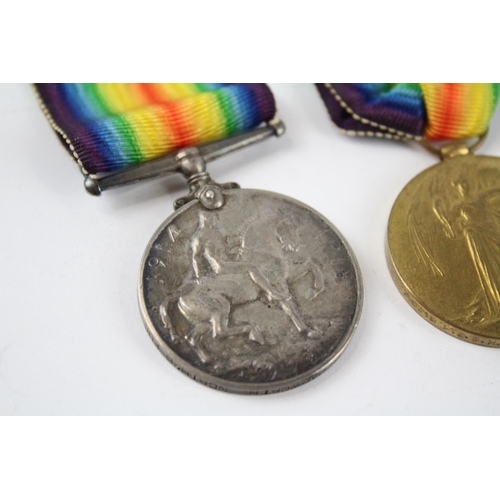 312 - WW.1 Medal Pair Named. 7-6719 Pte. G.H. Papworth Northumberland Fus.