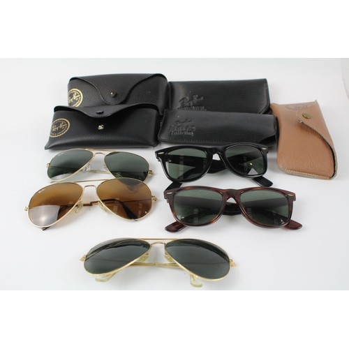 327 - Collection of Designer Ray-Ban Sunglasses Inc Cases x 5