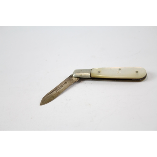 333 - 4 x Mother of Pearl Silver Bladed Fruit Knives