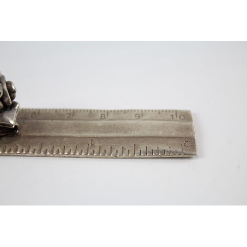 373 - Vintage Stamped .925 Sterling Silver Novelty Snail Ruler (52g)