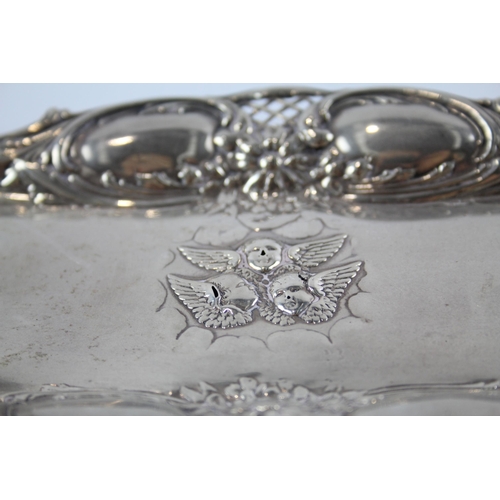 383 - Antique Edwardian Hallmarked 1906 Birmingham Sterling Silver Trinket Tray (75g)