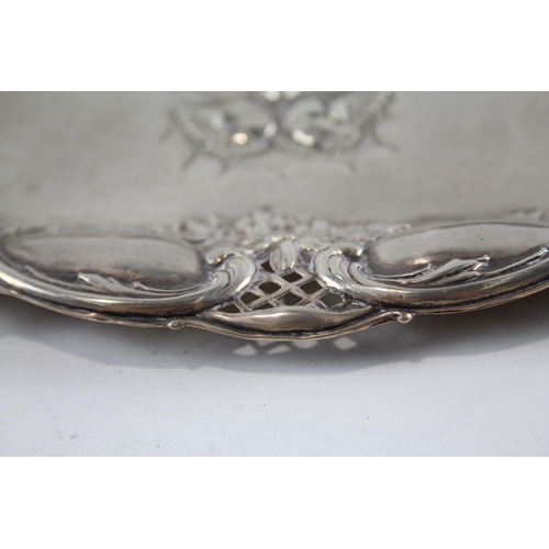 383 - Antique Edwardian Hallmarked 1906 Birmingham Sterling Silver Trinket Tray (75g)