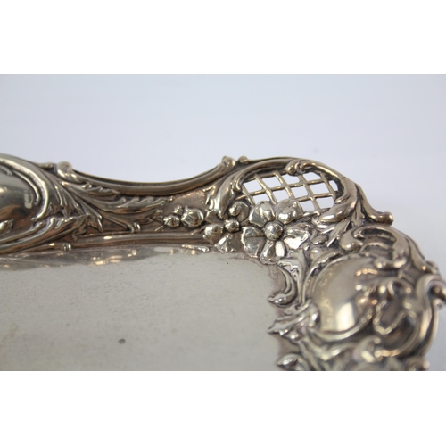 383 - Antique Edwardian Hallmarked 1906 Birmingham Sterling Silver Trinket Tray (75g)