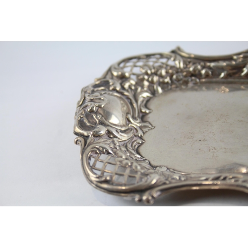 383 - Antique Edwardian Hallmarked 1906 Birmingham Sterling Silver Trinket Tray (75g)