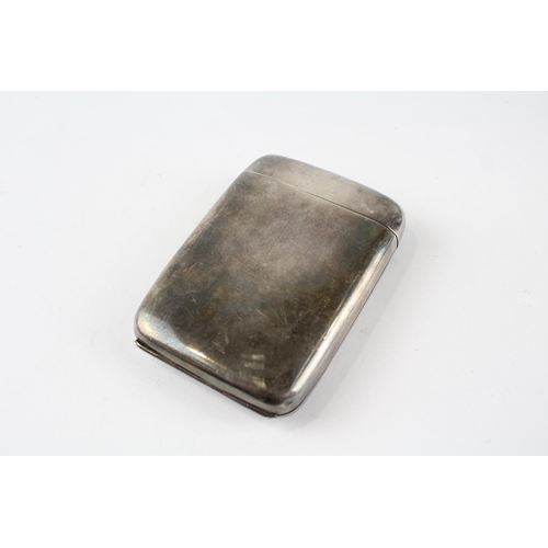 405 - Victorian 1899 Birmingham Sterling Silver Squeeze Action Cigarette Case 87g