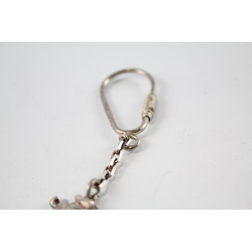 409 - Vintage Stamped .925 Sterling Silver Novelty Popeye Keyring (14g)