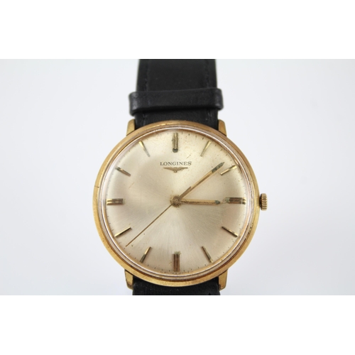 443 - LONGINES Gents Vintage Gold Tone WRISTWATCH Hand-wind WORKING