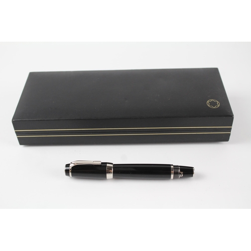 454 - MONTBLANC Boheme Black Retractable Fountain Pen w/ 14ct White Gold Nib WRITING