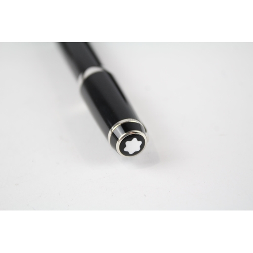 454 - MONTBLANC Boheme Black Retractable Fountain Pen w/ 14ct White Gold Nib WRITING