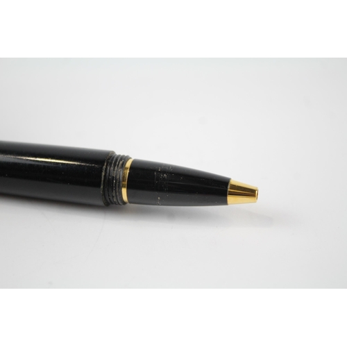 455 - CARTIER Diabolo Black Rollerball Pen w/ Gold Plate Trim - 002255