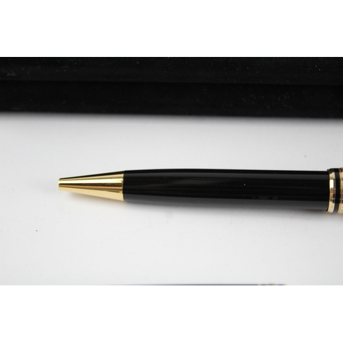 459 - MONTBLANC Meisterstuck Black FOUNTAIN PEN w/ 14ct White Gold Nib, Ballpoint Etc