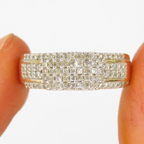 178 - 9ct gold diamond eternity ring (3.5g) Size  N 1/2