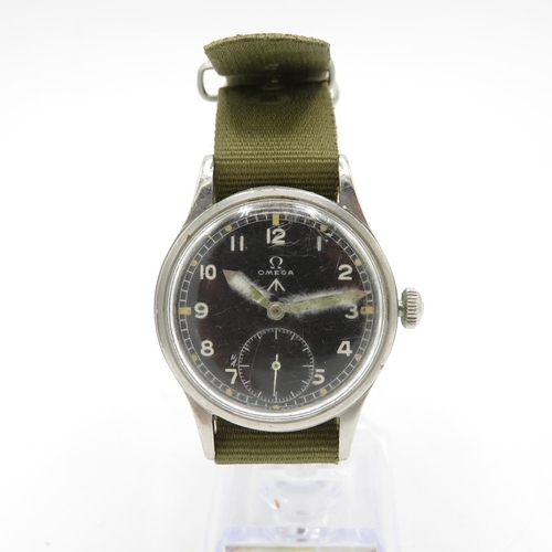 436 - OMEGA DIRTY DOZEN Gents Military Issued WRISTWATCH Hand-wind WORKING