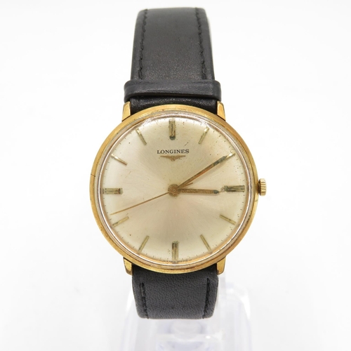 443 - LONGINES Gents Vintage Gold Tone WRISTWATCH Hand-wind WORKING