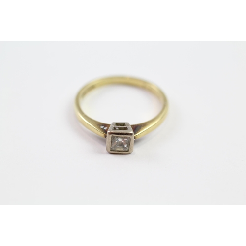 128 - 18ct gold diamond solitaire ring (2.8g) Size  L