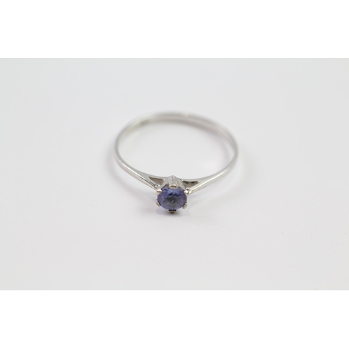 151 - 9 x 9ct gold tanzanite dress rings inc. solitaire & six stone (3.1g) Size  L + N