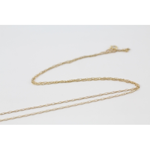 22 - 9ct gold vintage modernist textured amethyst pendant necklace (2.7g)