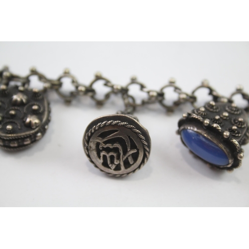 227 - Silver Italian Etruscan revival bracelet