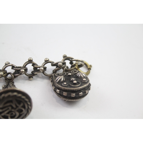 227 - Silver Italian Etruscan revival bracelet