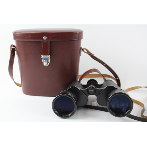 236 - Carl Zeiss Jena Jenoptem 10x50W Multi-Coated BINOCULARS w/ Original Case WORKING