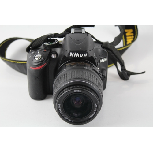 238 - Nikon D3200 DSLR DIGITAL CAMERA w/ Nikon AF-S DX Nikkor 18-55mm Lens WORKING