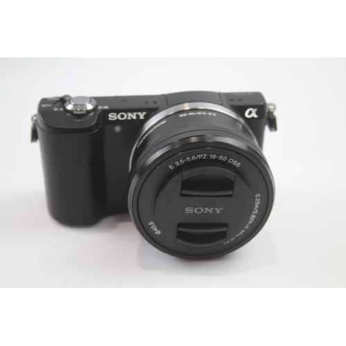 243 - Sony Alpha 5000 DIGITAL CAMERA w/ Sony Power Zoom 16-50mm Lens WORKING no battery supplied